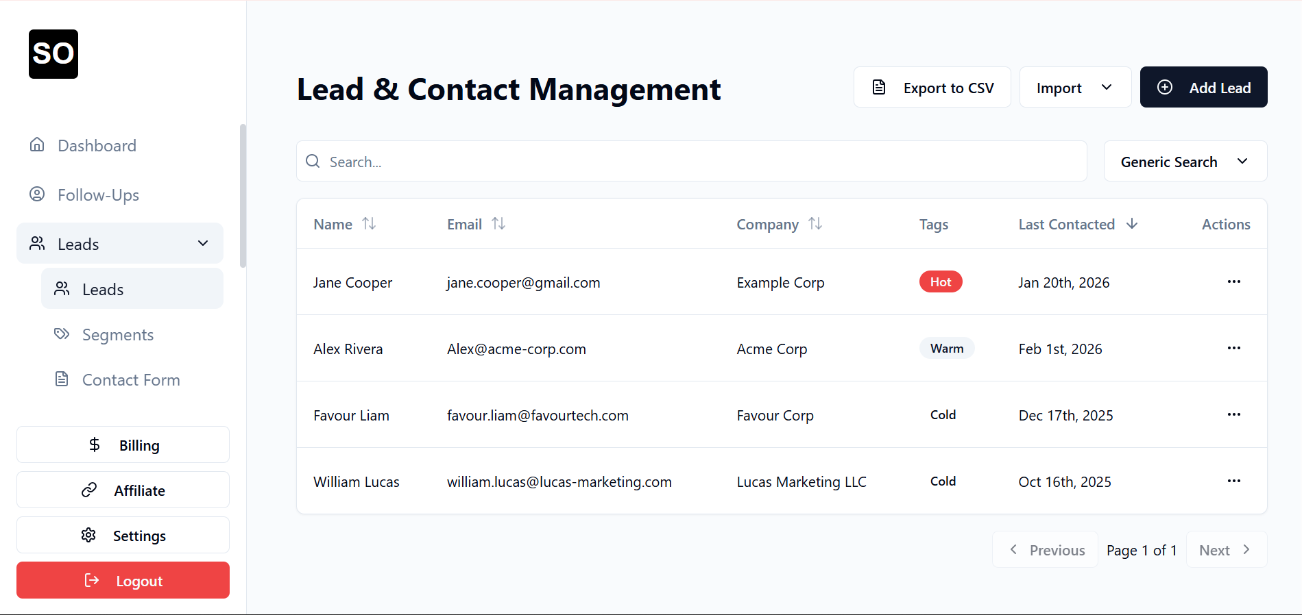 Spreadsheet Interface